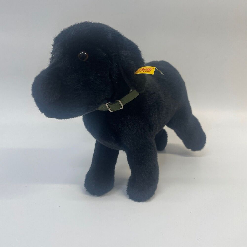 EDDIE BAUER Steiff Black Lab / Labrador Retriever Stuffed Plush Dog